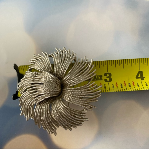 Monet vintage Silver Spiral Brooch with Textured Design